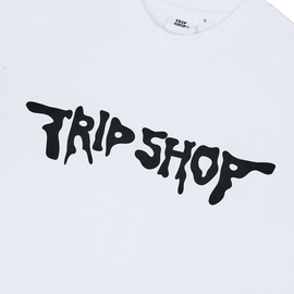 [Tripshop] MELTING CROP TEE-Unisex Street Loose Fit Crop Tee Lettering Graphic - Made in Korea
